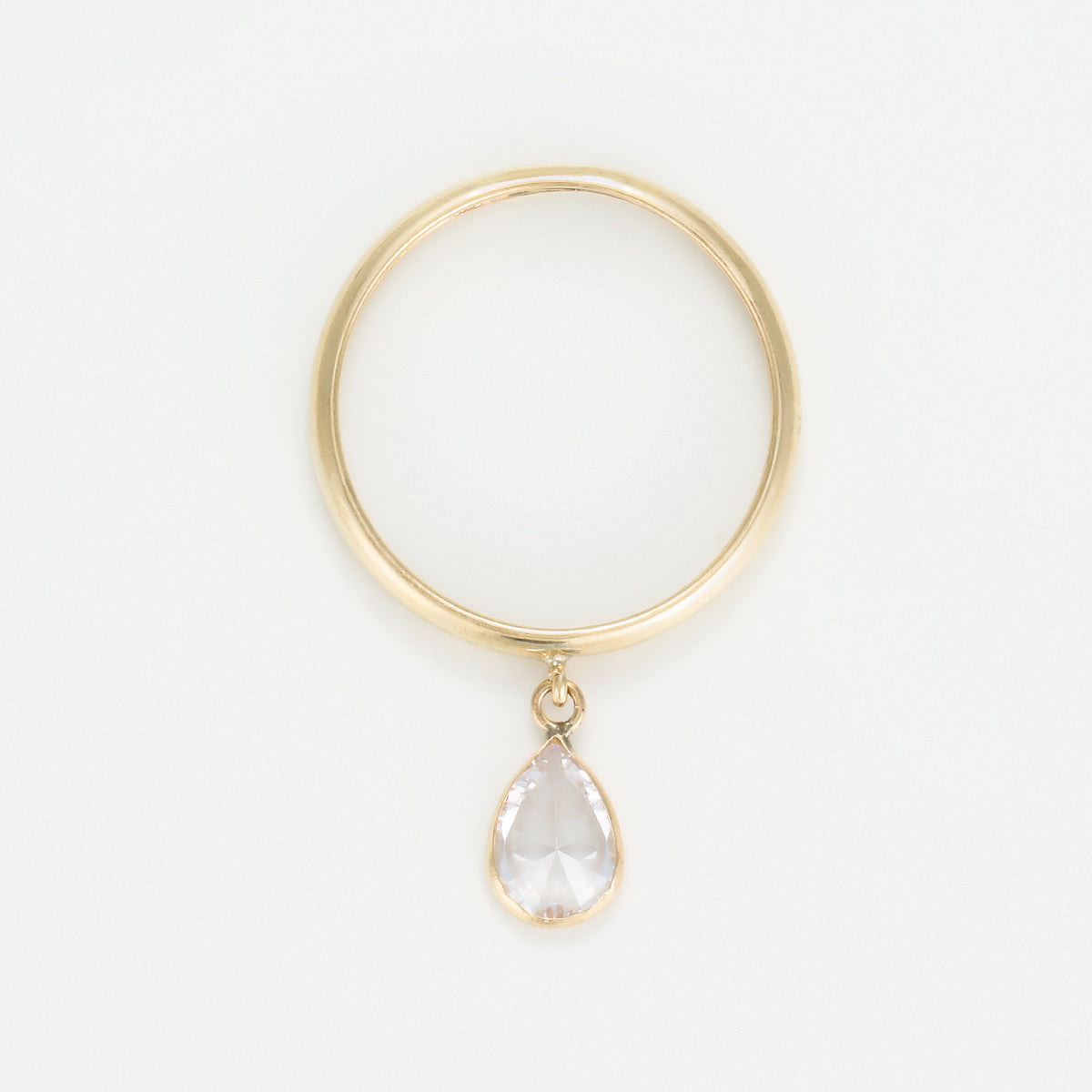 Ring "Médaillon Blanc" 375er Gelbgold und Zirkonia