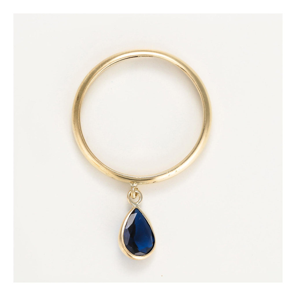 Bague " Médaillon Bleu " Or Jaune 375/1000 Et Zirconium