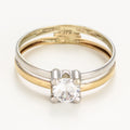 Bague " Suerte " Or Bicolore 375/1000 et Zirconium