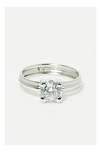 Bague "Brody" Or Blanc 375/1000 Et Zirconium