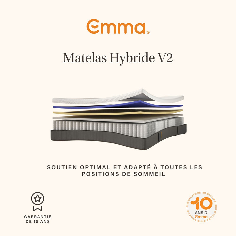 Pack - Lit Cocoon Lite - Avec Tête De Lit + Matelas Hybride II