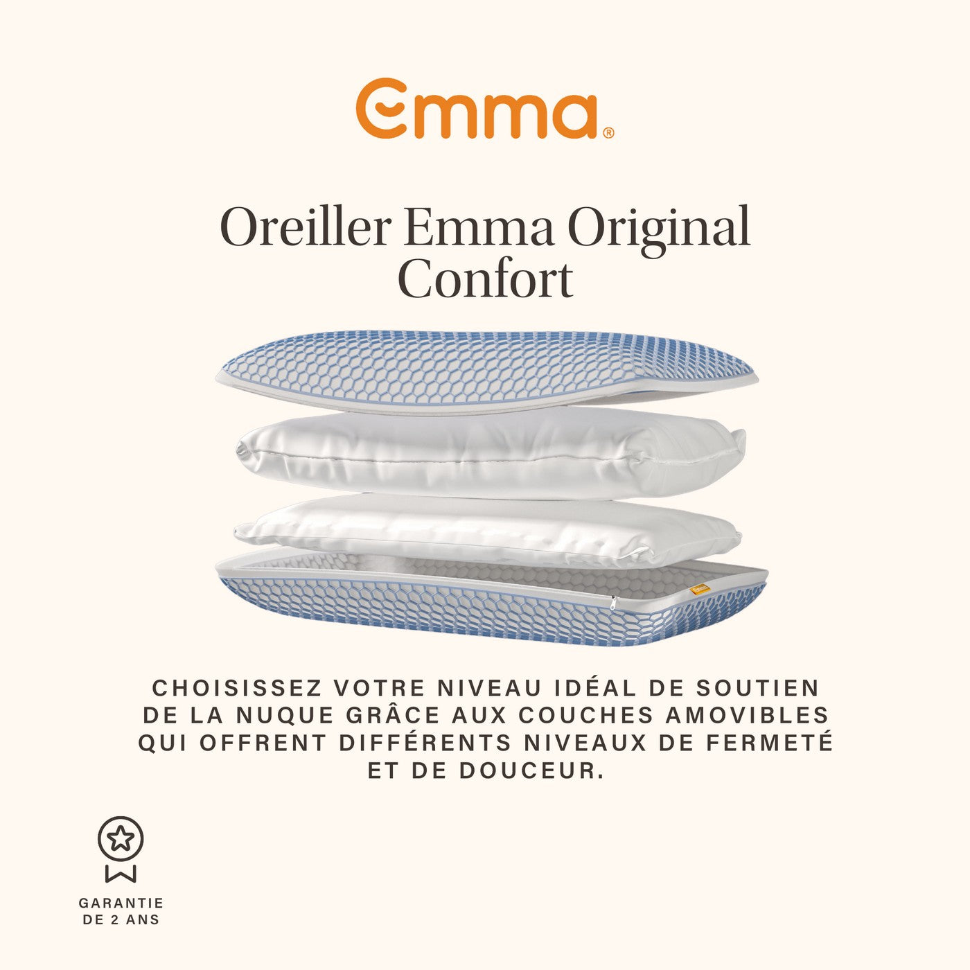 Oreiller Emma Orignal Confort Elite