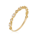 Bague "Relation" Or Jaune 375/1000 Et Zirconium