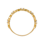 “Relation” Ring 375/1000 Yellow Gold And Zirconium
