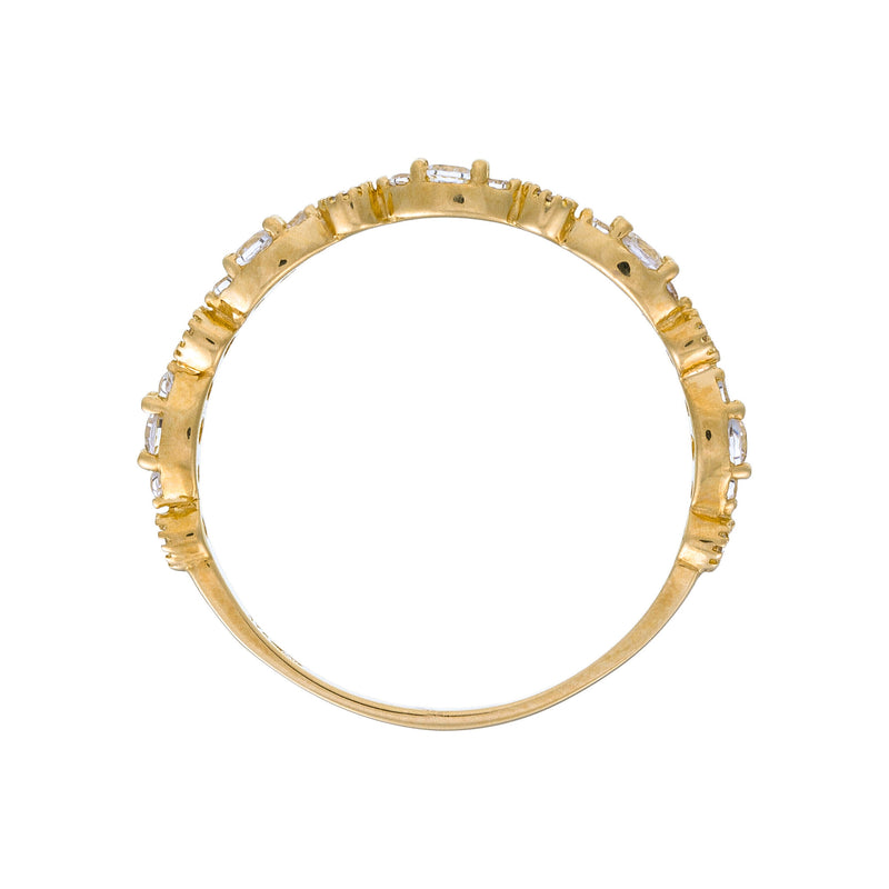 Bague "Relation" Or Jaune 375/1000 Et Zirconium