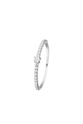 “Profond” Ring 375/1000 White Gold And Zirconium