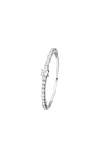 “Profond” Ring 375/1000 White Gold And Zirconium