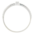 “Profond” Ring 375/1000 White Gold And Zirconium