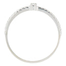 Bague "Profond" Or Blanc 375/1000 Et Zirconium