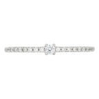 “Profond” Ring 375/1000 White Gold And Zirconium