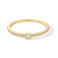 Bague "Willow"Or Jaune  375/1000 Et Zirconium