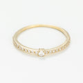 Bague "Willow"Or Jaune  375/1000 Et Zirconium
