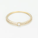 Bague "Willow"Or Jaune  375/1000 Et Zirconium