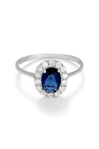 Anello "Blu Meraviglioso" Oro Bianco 375/1000
