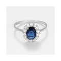 "Wonderful Blue" Ring in 375/1000 White Gold