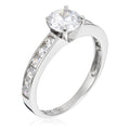 Anillo “Brillant” Oro blanco 375/1000 y circonio