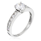 Anillo “Brillant” Oro blanco 375/1000 y circonio