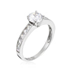 Anillo “Brillant” Oro blanco 375/1000 y circonio