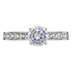 Anillo “Brillant” Oro blanco 375/1000 y circonio