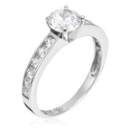 Anillo “Brillant” Oro blanco 375/1000 y circonio