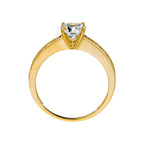 Anillo “Brillant” Oro amarillo 375/1000 y circonio