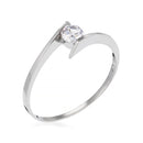 Bague "Joliesse" Or Blanc 375/1000 Et Zirconium