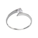 Bague "Joliesse" Or Blanc 375/1000 Et Zirconium