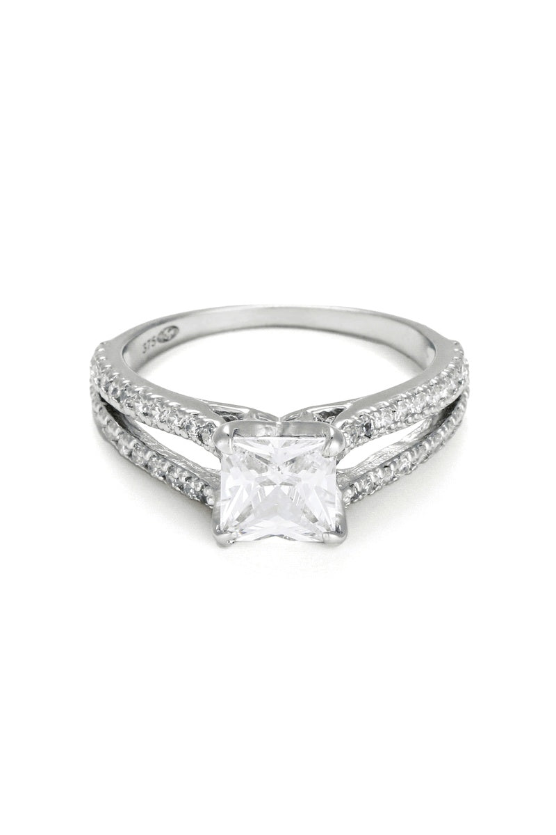 Bague "La Merveilleuse" Or Blanc 375/1000 Et Zirconium