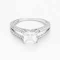 Bague "La Merveilleuse" Or Blanc 375/1000 Et Zirconium
