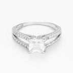 Bague "La Merveilleuse" Or Blanc 375/1000 Et Zirconium