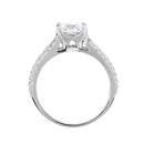 Bague "La Merveilleuse" Or Blanc 375/1000 Et Zirconium