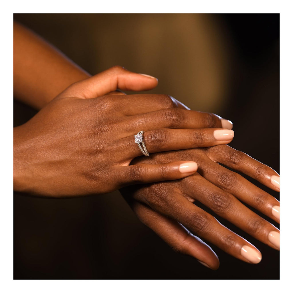 Bague "La Merveilleuse" Or Blanc 375/1000 Et Zirconium