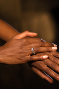 Bague "La Merveilleuse" Or Blanc 375/1000 Et Zirconium