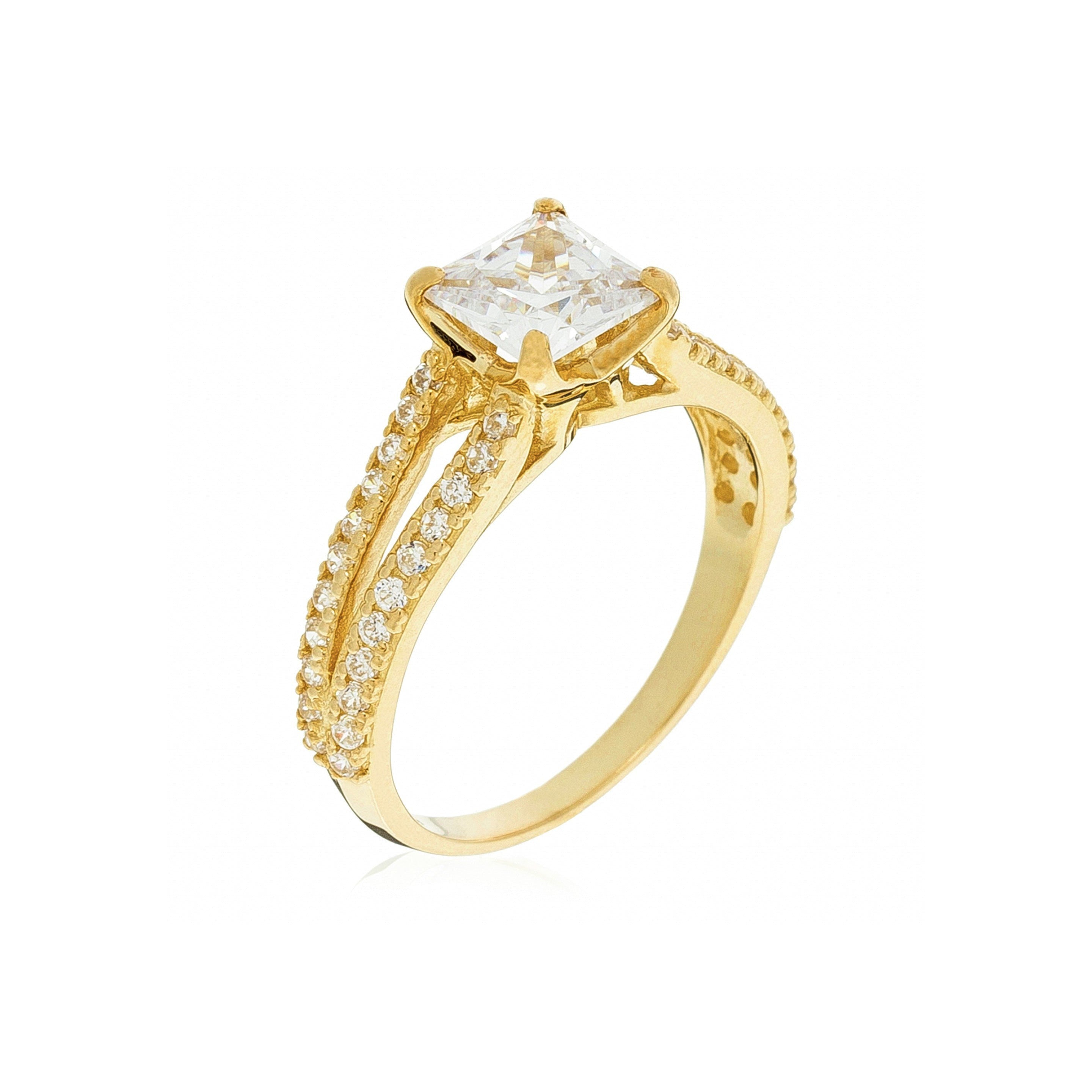 Bague "La Merveilleuse" - Or Jaune 375/1000 Et Zirconium