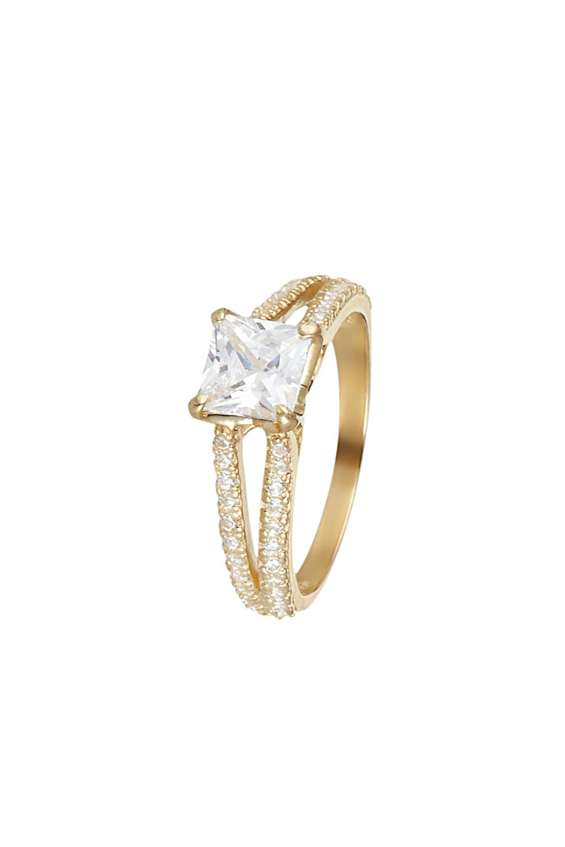Bague "La Merveilleuse" - Or Jaune 375/1000 Et Zirconium