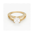 "La Merveilleuse" Ring in 375/1000 Yellow Gold and Zirconium