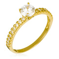 Anillo “Destinée” Oro amarillo 375/1000 y circonio