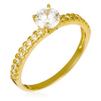 Anillo “Destinée” Oro amarillo 375/1000 y circonio