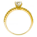 Bague "Destinée" Or Jaune 375/1000 Et Zirconium