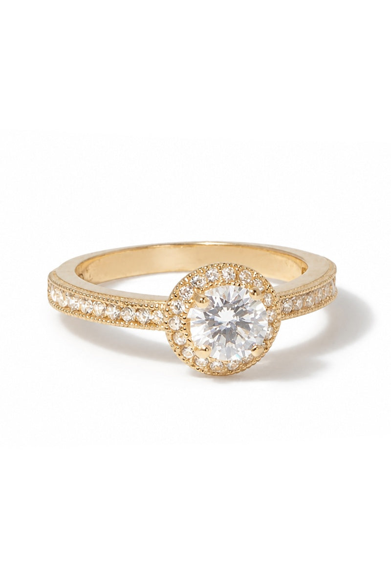 Bague "Harmonie" Or Jaune 375/1000 Et Zirconium