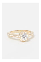 Bague "Harmonie" Or Jaune 375/1000 Et Zirconium