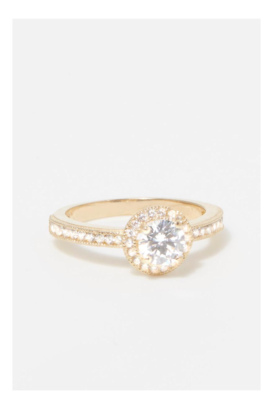 Bague "Harmonie" Or Jaune 375/1000 Et Zirconium