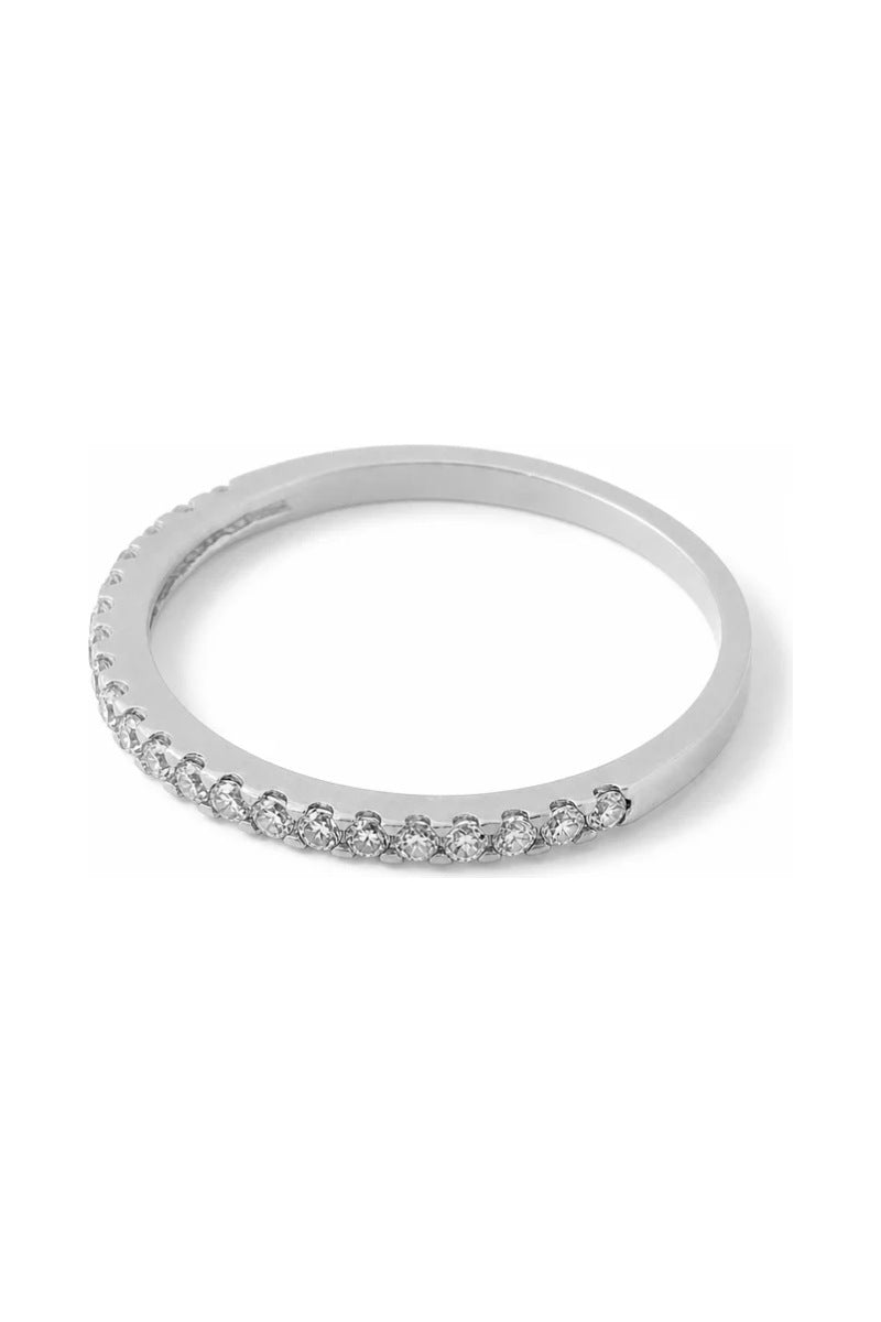 Ring "Délicatesse" witgoud 375/1000 en zirkonia
