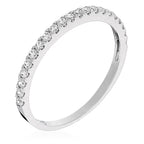 "Délicatesse" Ring White Gold 375/1000 And Zirconium