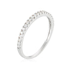 "Délicatesse" Ring White Gold 375/1000 And Zirconium