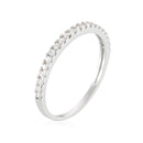 Bague "Délicatesse" Or Blanc 375/1000 Et Zirconium