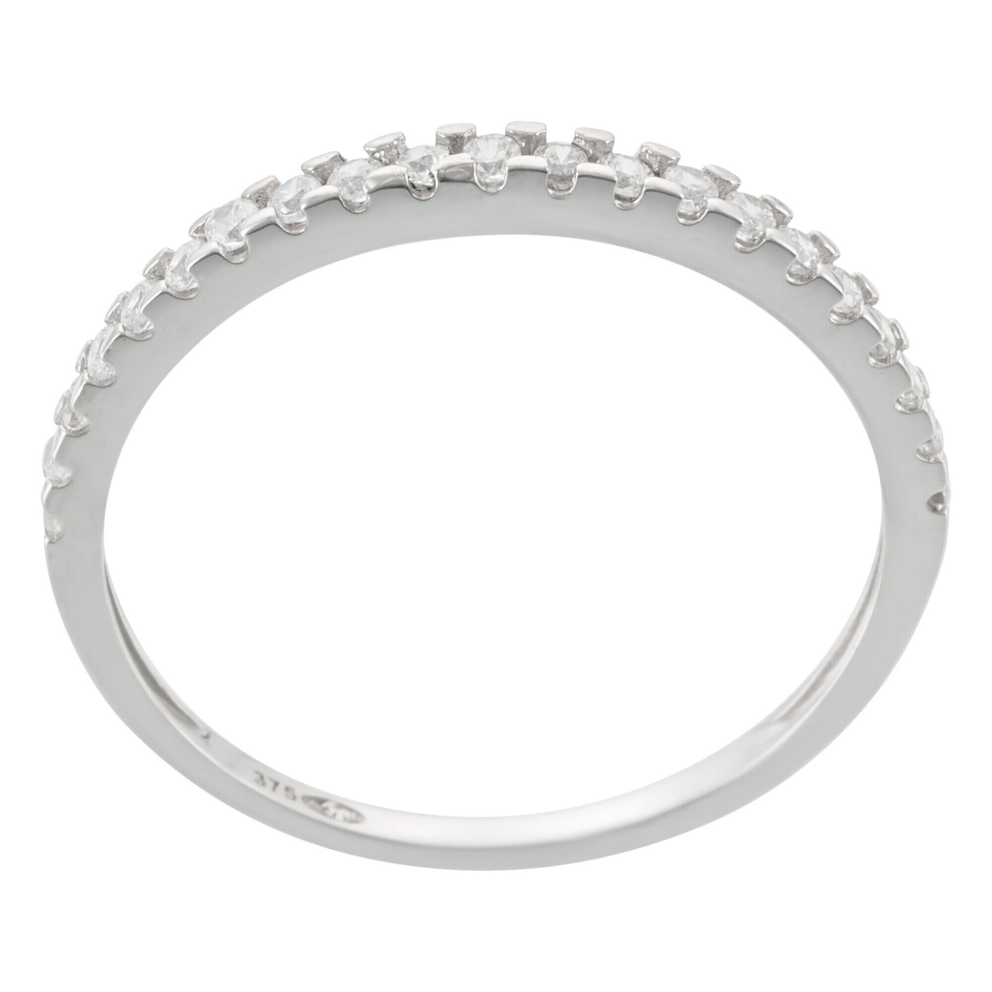 "Délicatesse" Ring White Gold 375/1000 And Zirconium