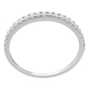 Bague "Délicatesse" Or Blanc 375/1000 Et Zirconium