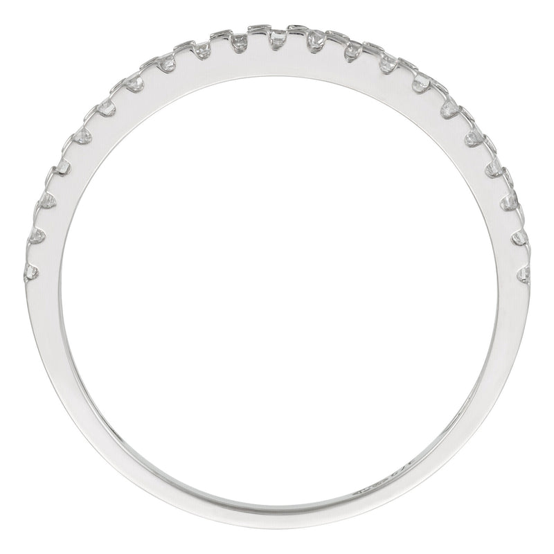 Bague "Délicatesse" Or Blanc 375/1000 Et Zirconium