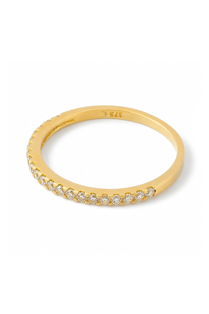 Bague "Délicatesse" Or Jaune 375/1000 Et Zirconium